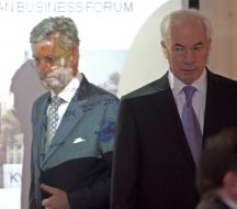 Nikolay Azarov and Prince Philippe of Belgium