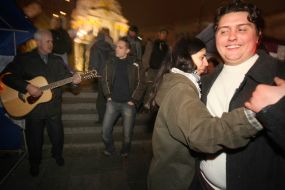 Participants of the protest action