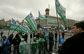 Participants of the protest action