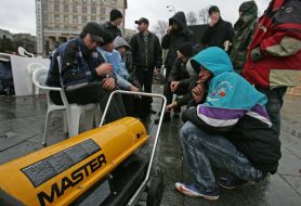 Participants of the protest action
