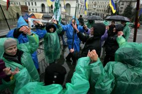 Participants of the protest action