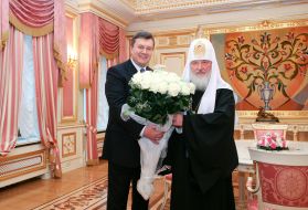 Viktor Yanukovich and Patriarch Kirill