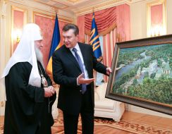 Viktor Yanukovich and Patriarch Kirill