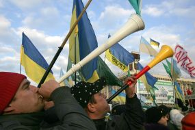 Participants of the protest action