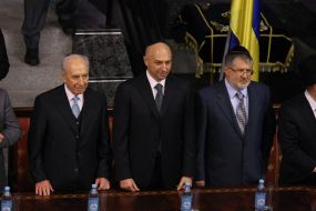 Shimon Peres, Gennadiy Bogolyubov and Igor Kolomoyskiy