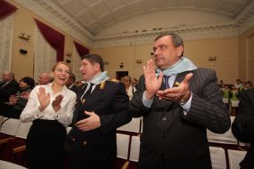 Aleksandr Momot, Mikhail Kostyuk and Elena Poddubnaya