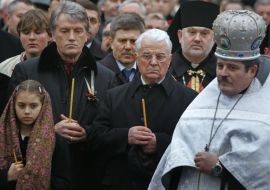 Viktor Yushchenko, Kristina Yushchenko and Leonid Kravchuk