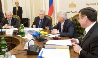 Аleksandr Babakov, Sergeу Mironov, Vladimir Litvin and Adam Martynyuk