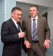 Sergey Bubka and Aleksandr Ledida