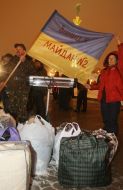 Демонтаж палаточного городка на Майдане Незалежности