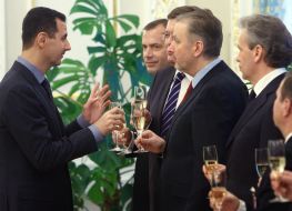 Andrey Klyuev, Konstantin Grishchenko, Nikolay Prisyazhnyuk, Andrey Goncharuk and Bashar al-Assad