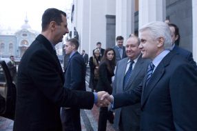 Vladimir Litvin, Valentin Zaychuk and Bashar al-Assad