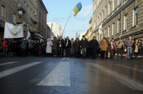 Participants of the protest action