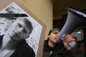 Студенти біля районного суду