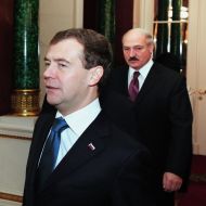 Dmitriy Medvedev and Aleksandr Lukashenko