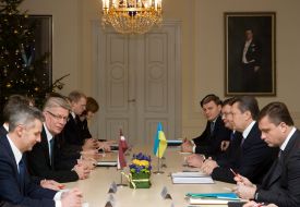 Meeting of Viktor Yanukovich and Valdis Zatlers