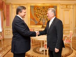Viktor Yanukovich and Pal Schmitt