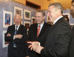 Patrick Hickey, Jacques Rogge and Sergey Bubka