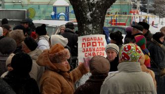 Participants of the protest action
