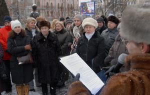 Participants of the protest action