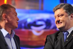 Олег Блохин и Пётр Порошенко