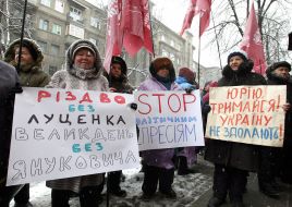 Participants of protest action