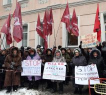Participants of protest action