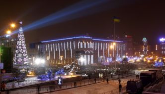 Celebration of New Year on Мaydan Nezalezhnosti