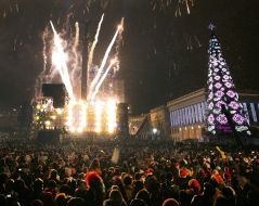 Celebration of New Year on Мaydan Nezalezhnosti