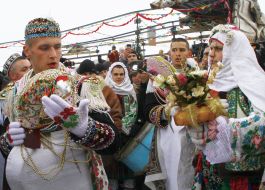 Участники празднования Рождества