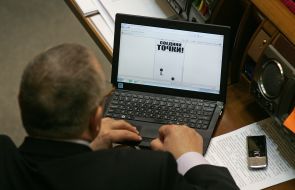 People’s deputy with a notebook