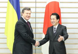 Viktor Yanukovich and Naoto Kan