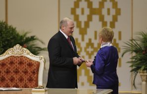 Aleksandr Lukashenko and Lidiya Yermoshina