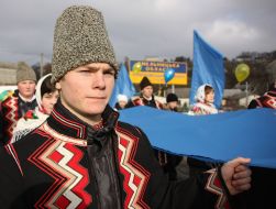 Учасник акції ”Збруч - ріка єднання!”