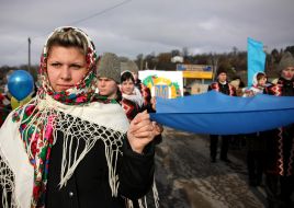 Учасниця акції ”Збруч - ріка єднання!”