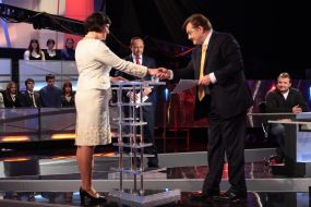 Evgenie Kiselev, Irina Akimova and Sergey Tigipko