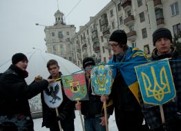 Participants of the action devoted to Day of Collegiality