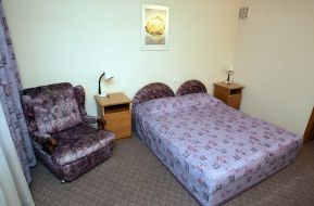 The interior of hotel rooms