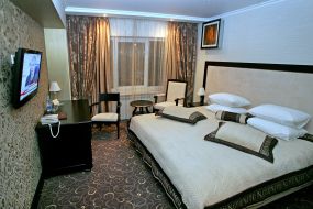 The interior of hotel rooms