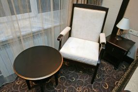 The interior of hotel rooms