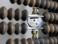 Abacus on a background the meter of water