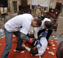 Participants of street performance