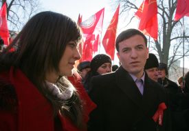 Participants of the mass meeting
