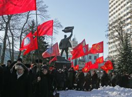 Participants of the mass meeting