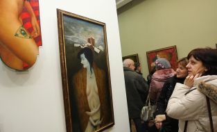 Visitors of exhibition