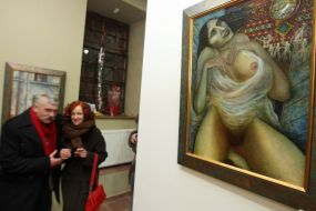 Visitors of exhibition