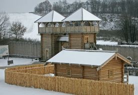 Small architectural building  in «Park Kievan Rus»