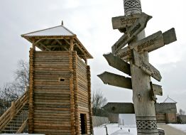 Small architectural building  in «Park Kievan Rus»