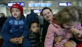 Mother with children