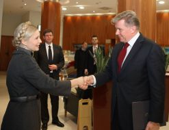 Yuliya Timoshenko and Audronius Azubalis